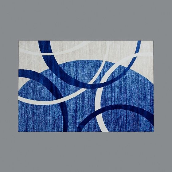 Stylish Abstract Blue Carpet 3D model for Creative Projects