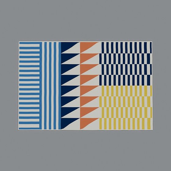 Abstract Geometric Rug 3D model