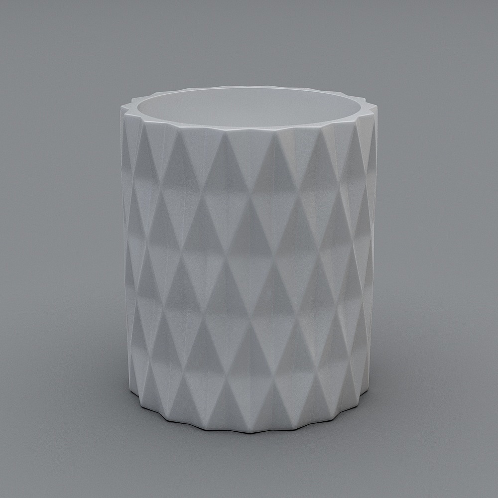 Prism Vase Low Polygon 3D model