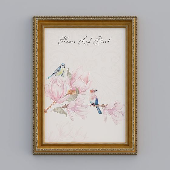 Chambre européenne et américaine Kibaki verticale sculptée en or 62x82cm Peinture européenne