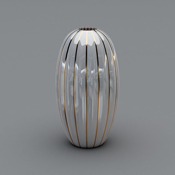 Stylish Crystal Bar Vase 3D model for Creative Spaces