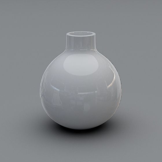 Elegant Glass Bottle 3D model for Modern Interiors