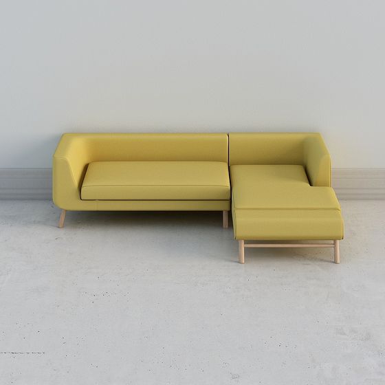 Urban Comfort Low-Poly Sofa 3D model