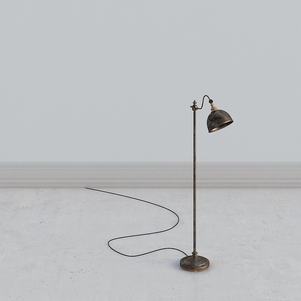 Vintage Floor Lamp 3D Model for Elegant Spaces