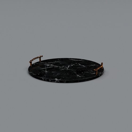 Elegant Marble Tray 3D model for Modern Design