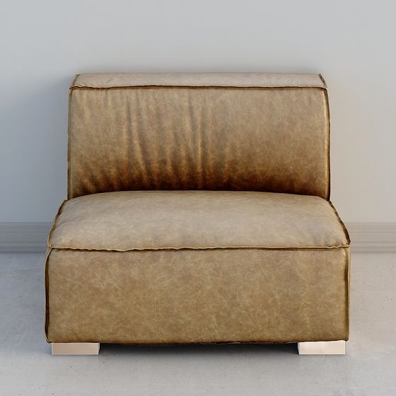 Vintage Leather Armchair 3D Model