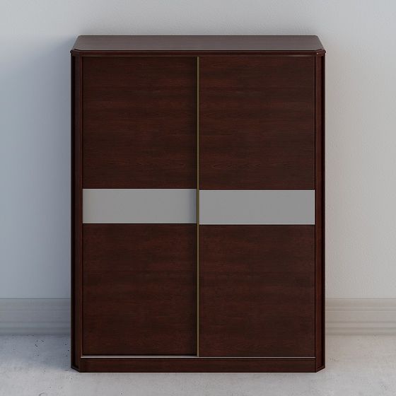 Sleek Sliding Door Wardrobe 3D model for Modern Interiors