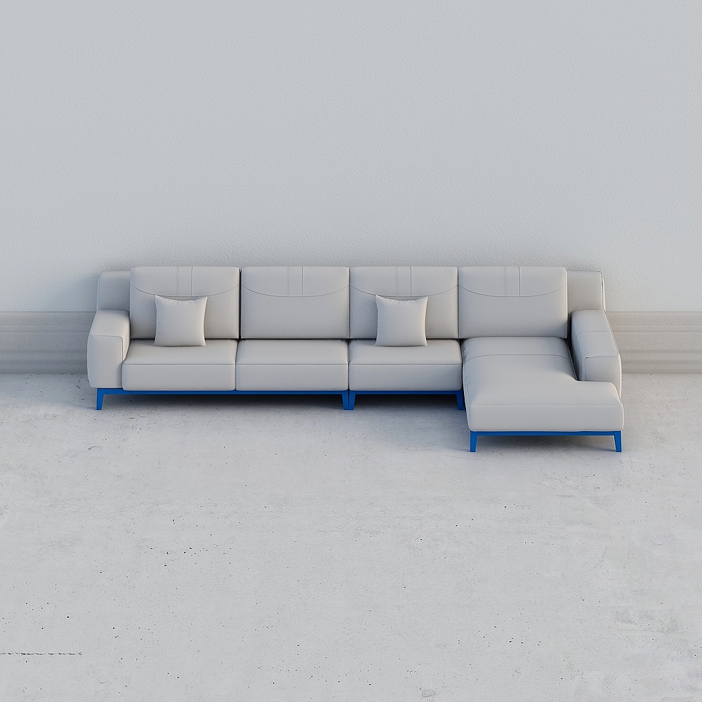 Canapé d'angle en cuir Ritu WS003-OB