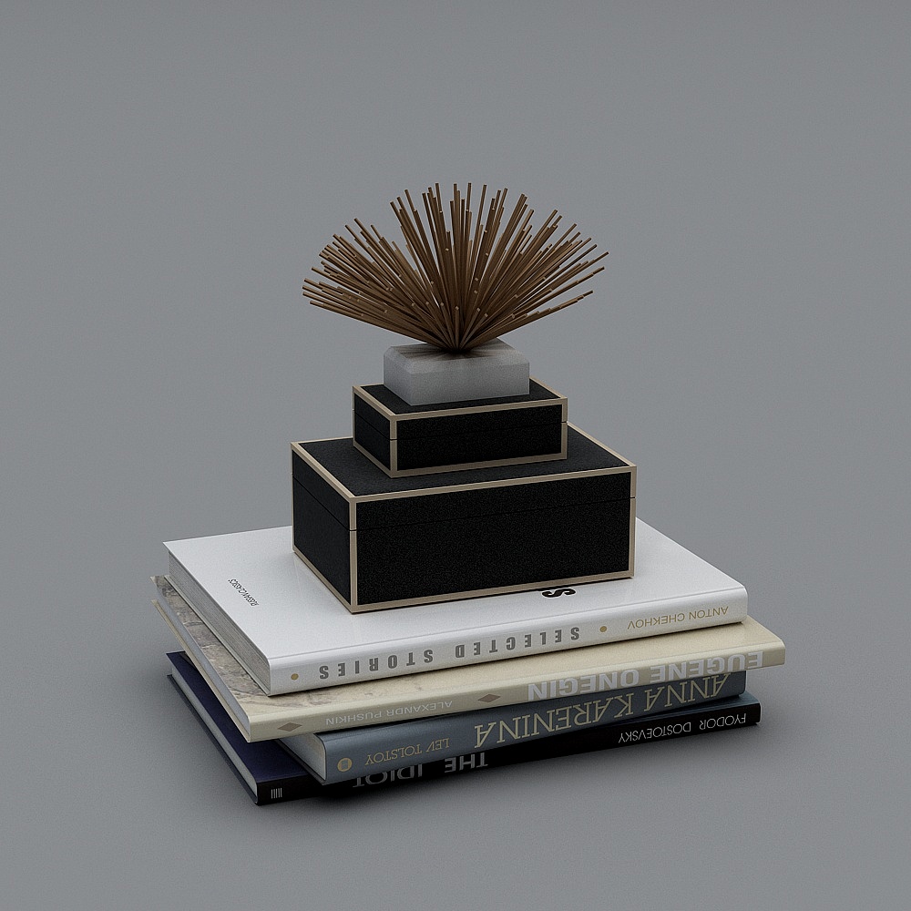 Art Installation on Shelf 3D model