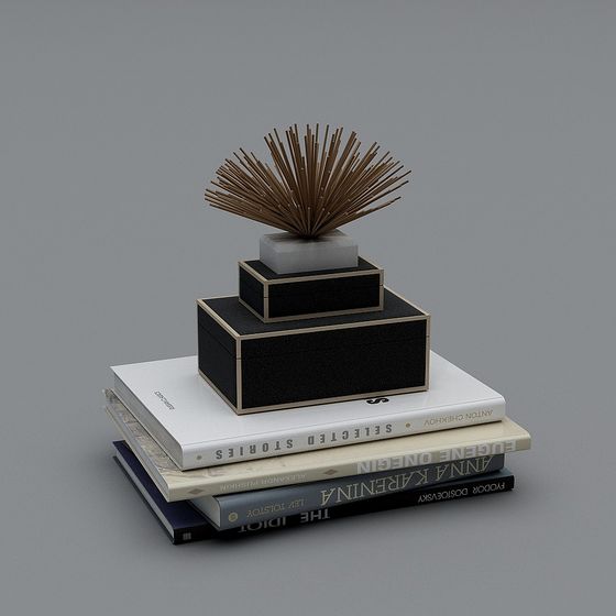 Art Installation on Shelf 3D model