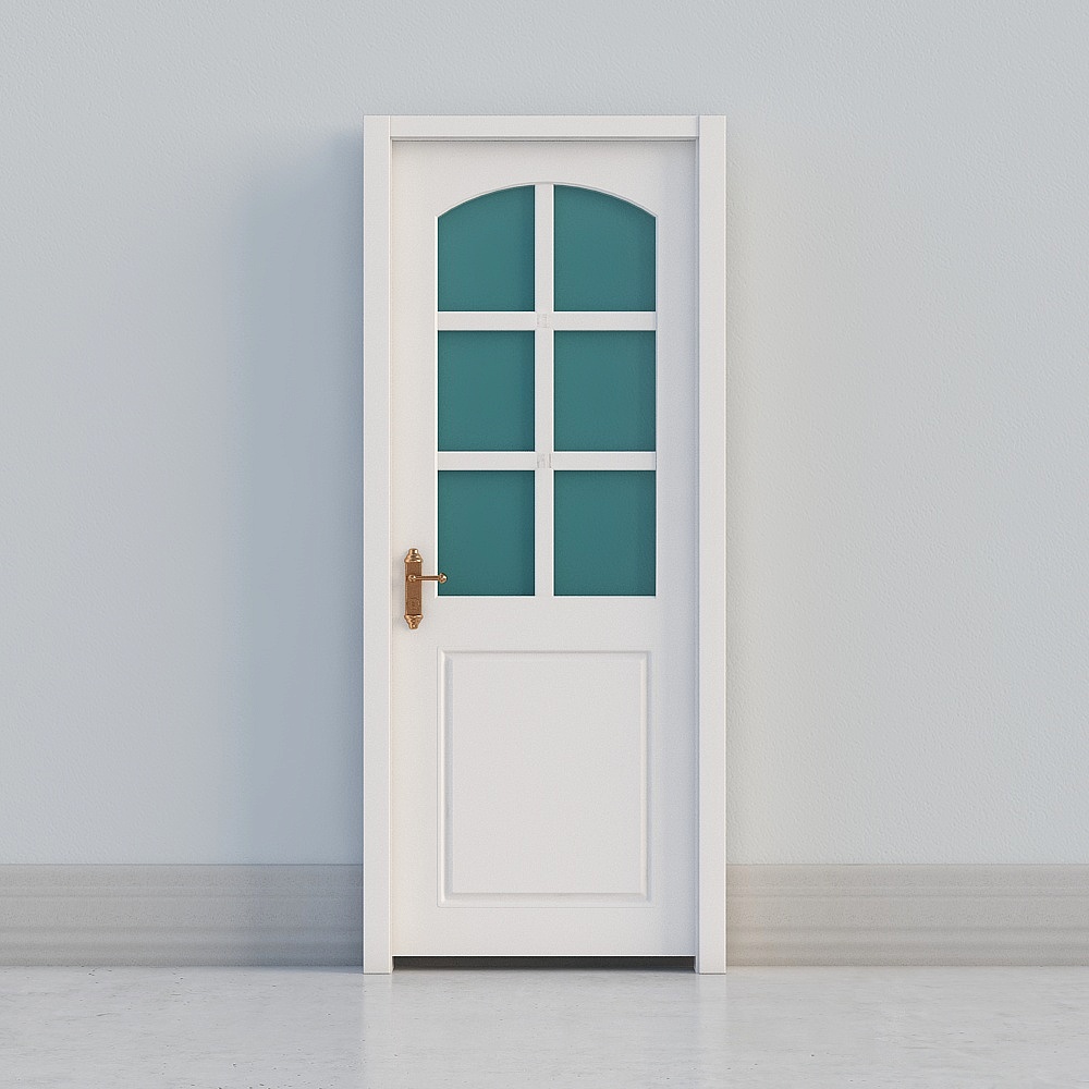 classic white windowed door