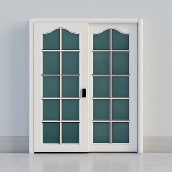 Elegant Low-Polygon 3D Door Model