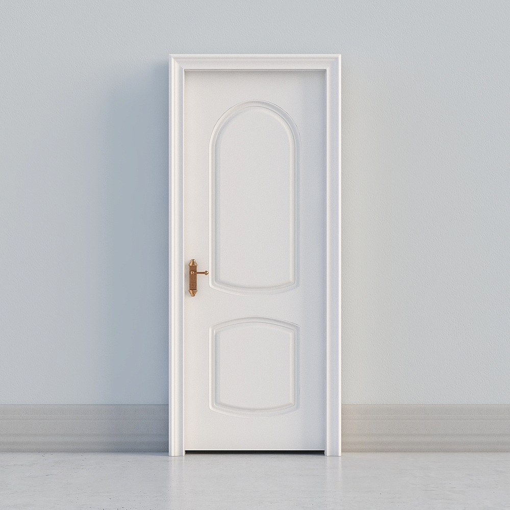 Elegant Low-Polygon Door 3D model