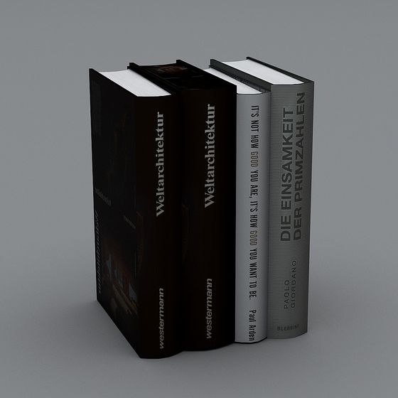 Sophisticated Book Stack 3D model