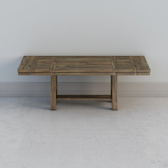 Expandable Wooden Table 3D model