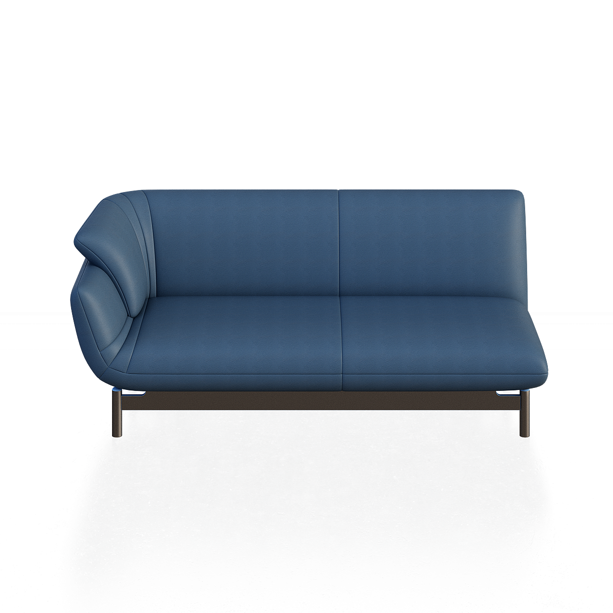Urban Comfort Sofa 3D Model – Modern Blue Leather