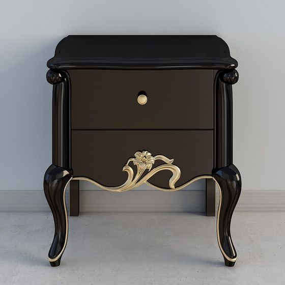 Vintage Luxury Nightstand 3D model
