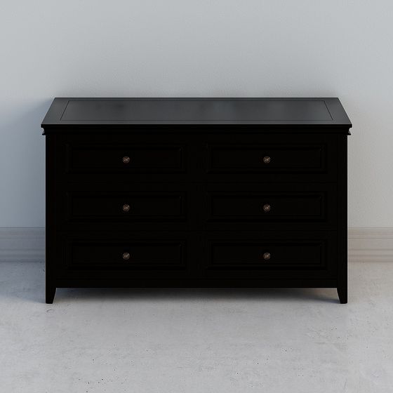 Stylish Six-Drawer Cabinet 3D Model for Modern Spaces
