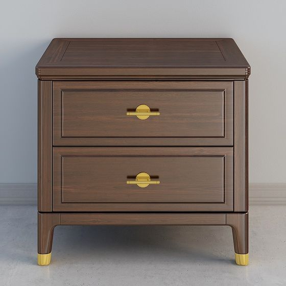 Elegant Polygonal Nightstand 3D model