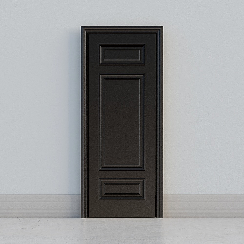 Porte en bois sombre classique