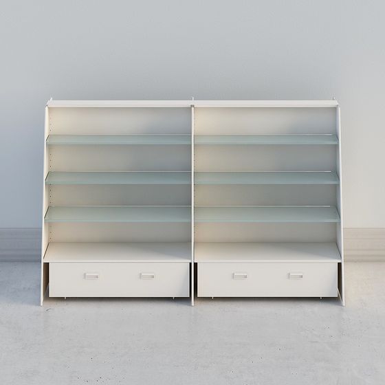 Libreria in un'isola fisica-1 singola (vetro 2 file)