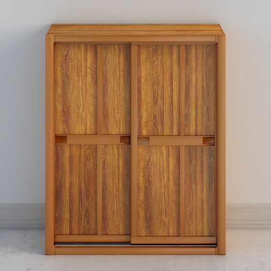 Minimalist Sliding Door Wardrobe 3D model