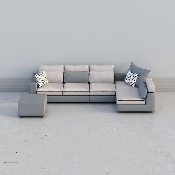 Modern Minimalist 3D Sofa Model