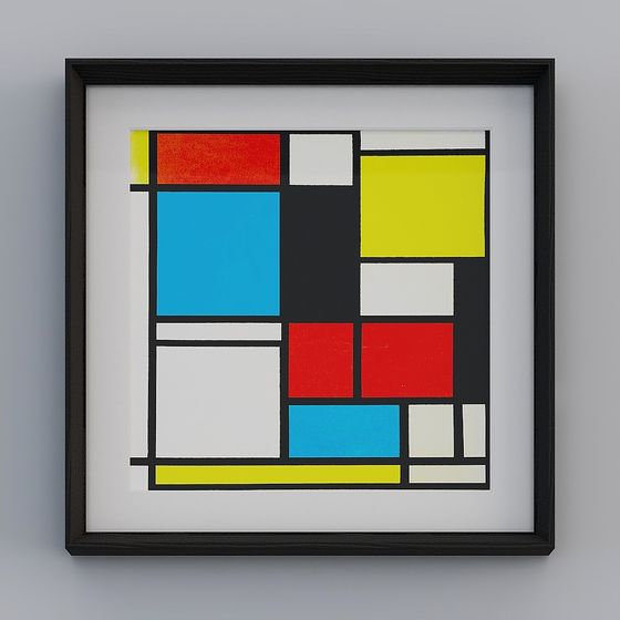 Abstract Color Blocks 3D model