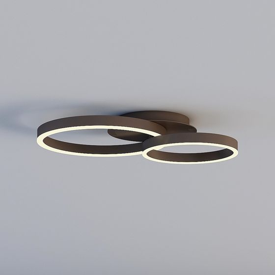 Twisted Rings Ceiling Light 3D model