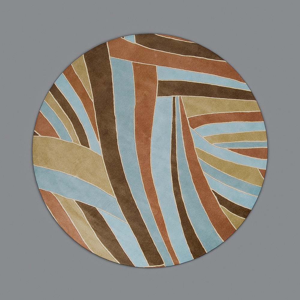 Modern round carpet 373466-2