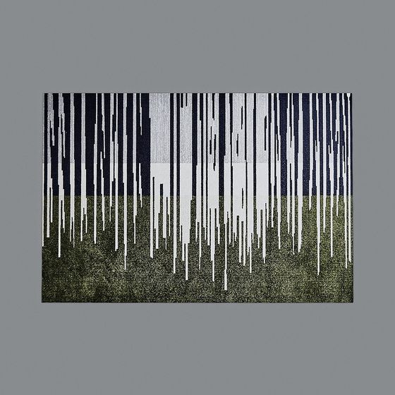 Tappeto Cinese Nuovo Astratto Inchiostro 352183-4