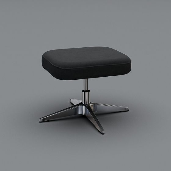Stylish Swivel Stool 3D model for Modern Interiors