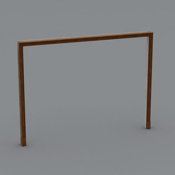 Stylish Low-Polygon Door Frame 3D Model for Creative Projects