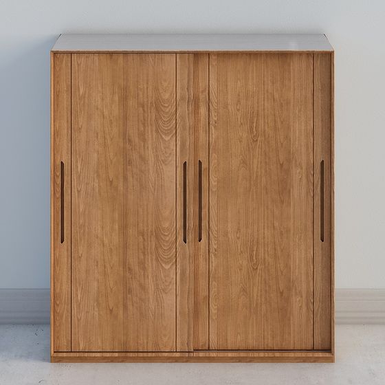 Modern Wooden Wardrobe 3D model for Creative Projects