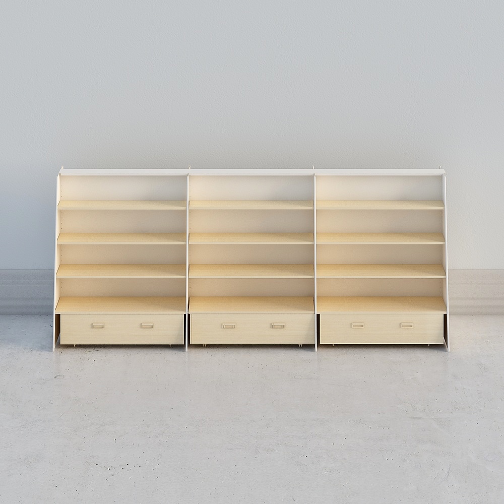 Libreria In-Island Fisica-1 Singola (Legno 3 Righe)