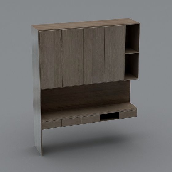Scandinavian Tatami Bedroom Cabinet 3D Model for Minimalist Spaces