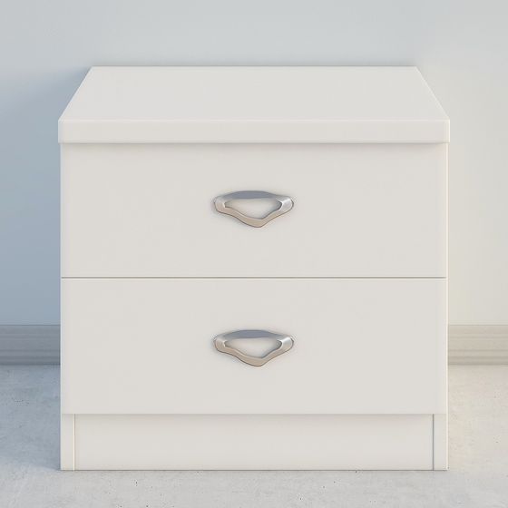 Minimalist White Nightstand 3D model