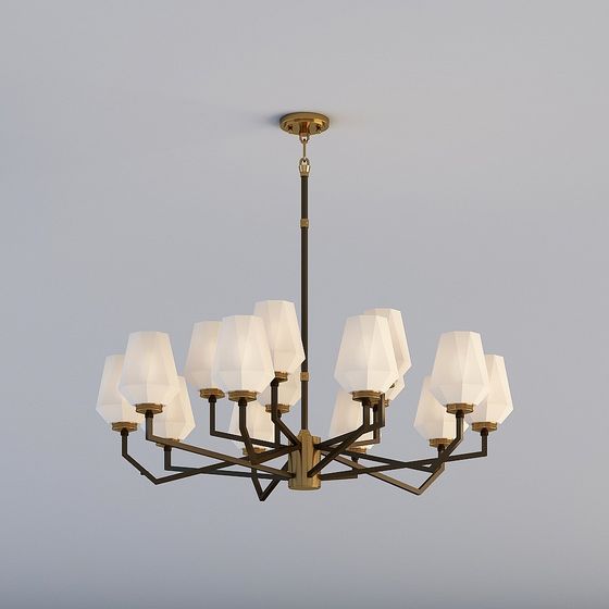 Geometric Elegance Chandelier 3D model