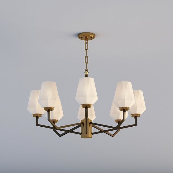 Geometric Elegance Chandelier 3D model