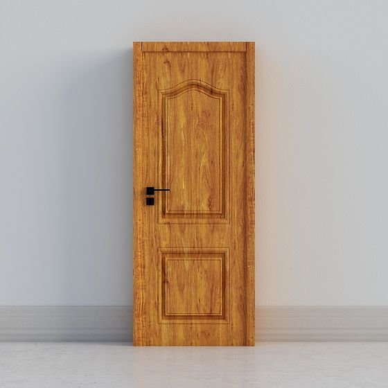 Elegant Wooden Door 3D model