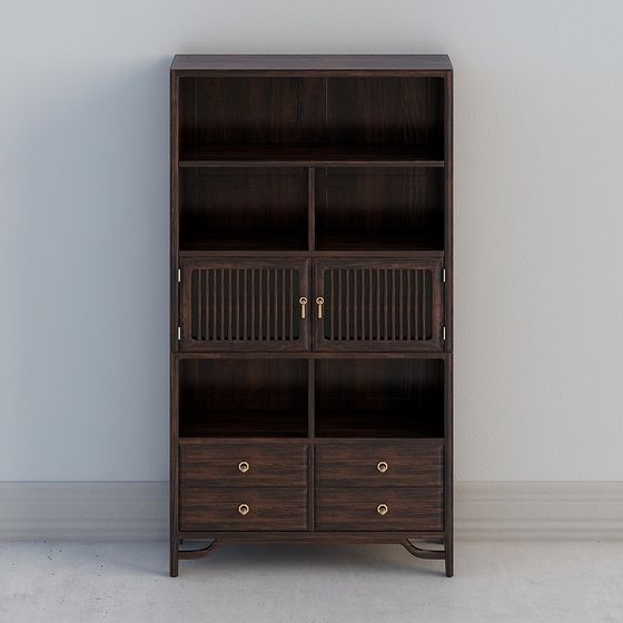 Earth Tone Combined Bookcase for Elegant Storage