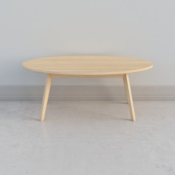 Elegant Oval Coffee Table 3D model