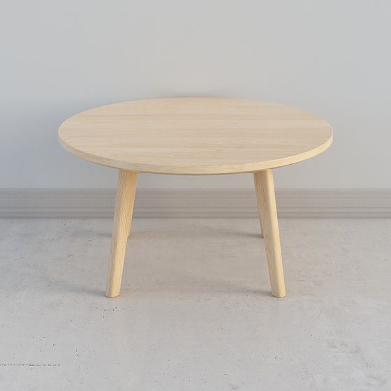 Modern Low-Poly Round Table 3D model