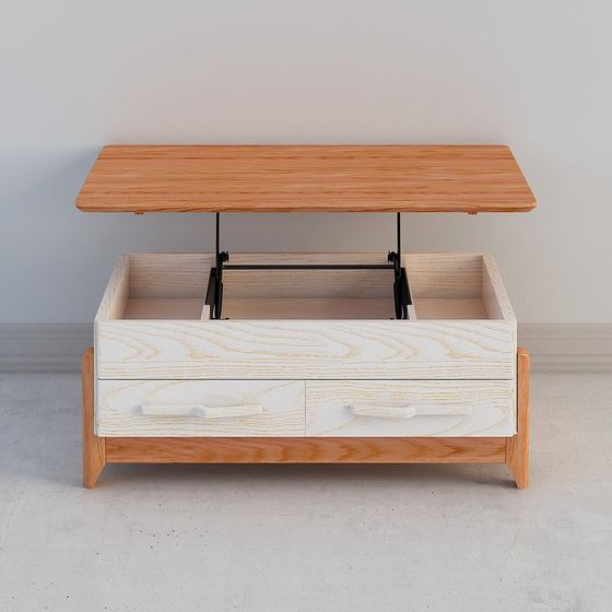 Multifunctional Lift-top Storage Table 3D model for Stylish Interiors