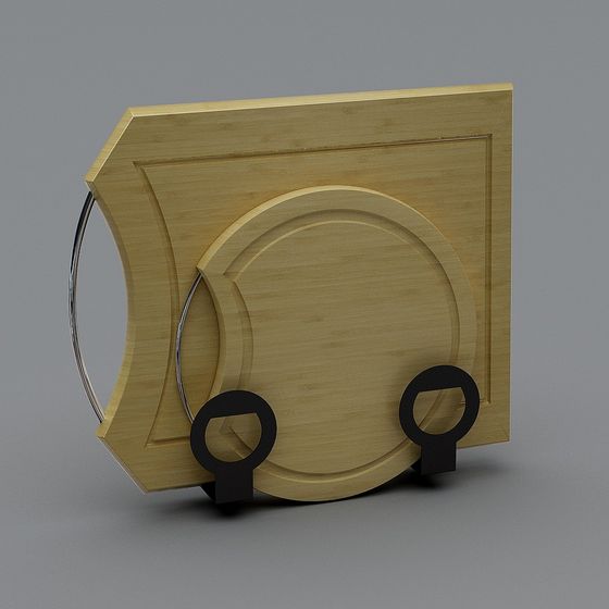 Stylish Bamboo Shelf 3D model for Modern Spaces