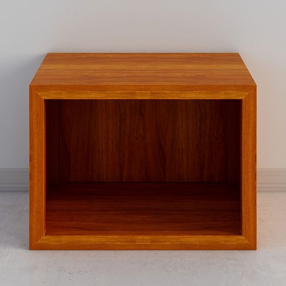 Wooden Display Cabinet 3D model