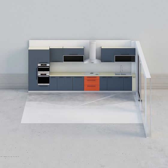 Stylish Modern Kitchen 3D model