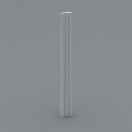 Roman Columns 3D Model in Luxury White for Grand Interiors