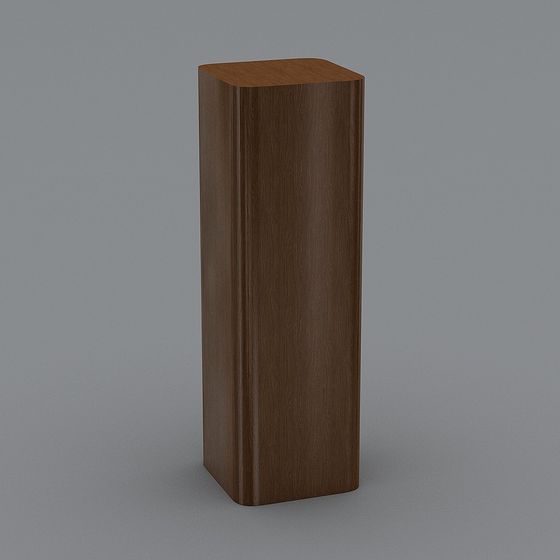 Wooden Hexagonal Column 3D model