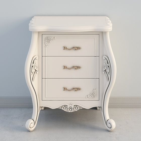 Stylish Low-Poly Nightstand 3D model for Modern Homes